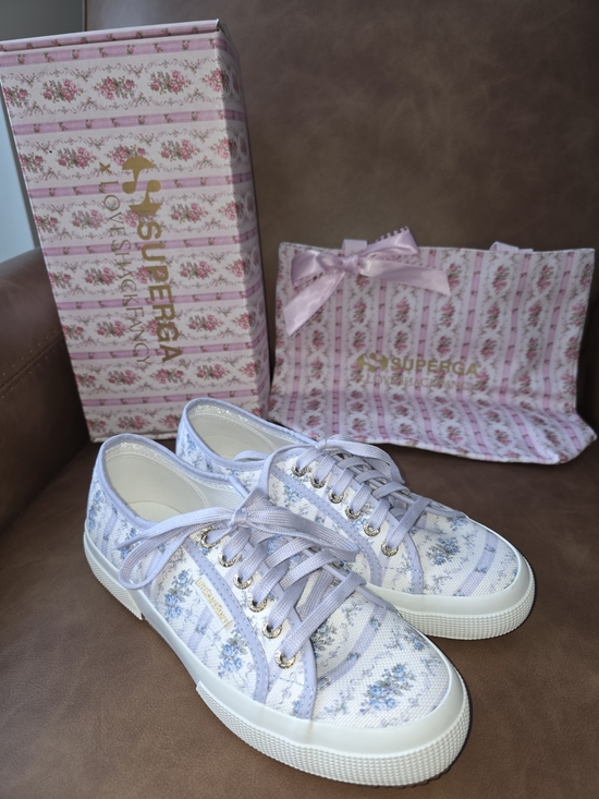 LoveShackFancy Shoes - Superga Love Shack Fancy Lavender Floral Sneakers NWT